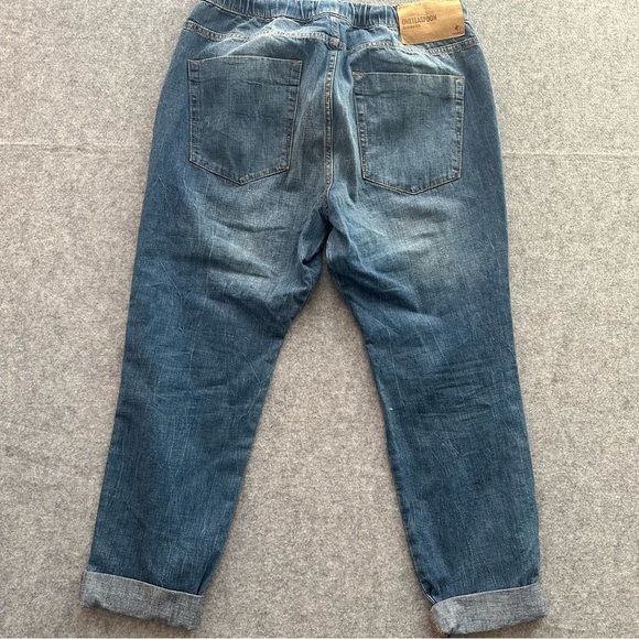 One Teaspoon Shabbies High Waist Drawstring Boyfriend Denim Jeans Sz: L - Picture 10 of 10
